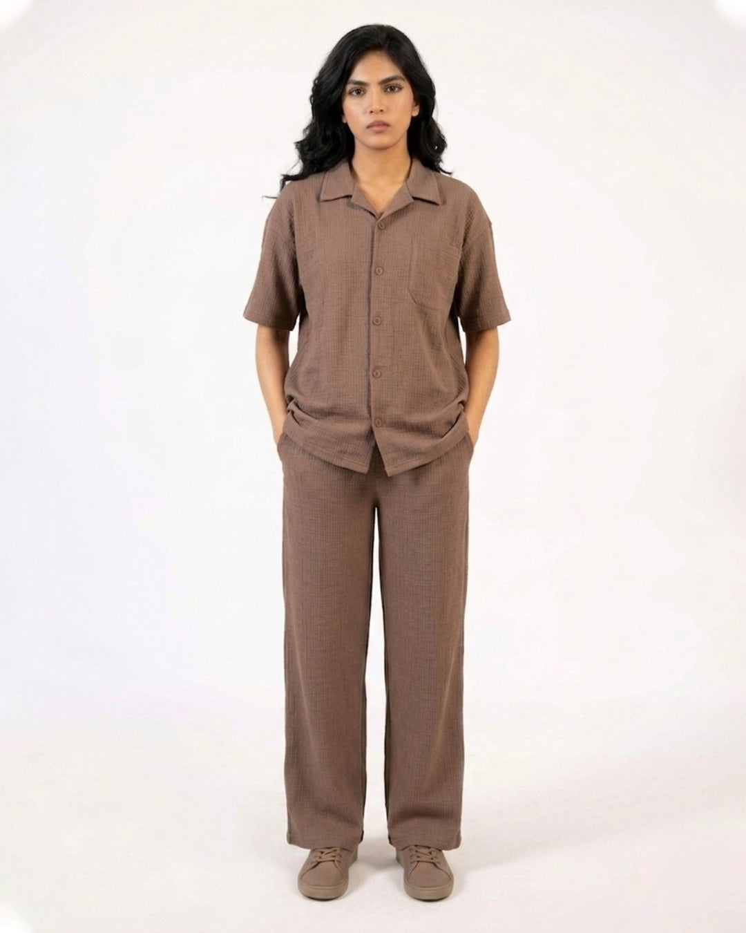 Mocha Brown Safari Tracksuit Set A1