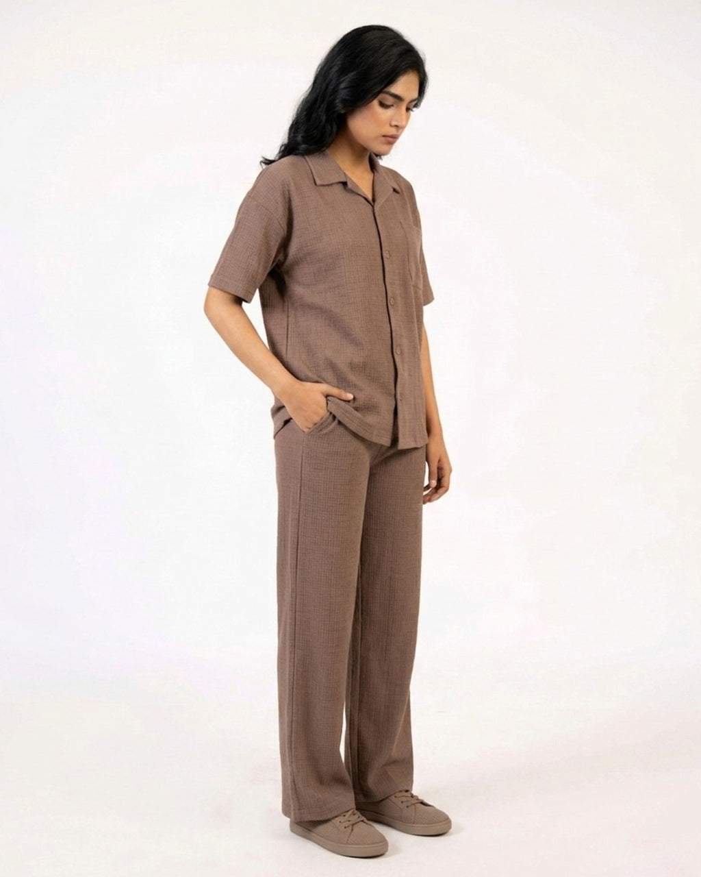 Mocha Brown Safari Tracksuit Set A1