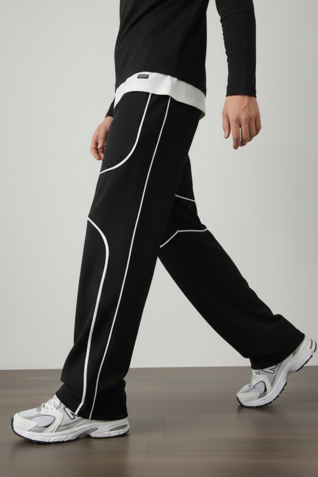 MEN's LOOSE FIT TROUSER - BLACK D6