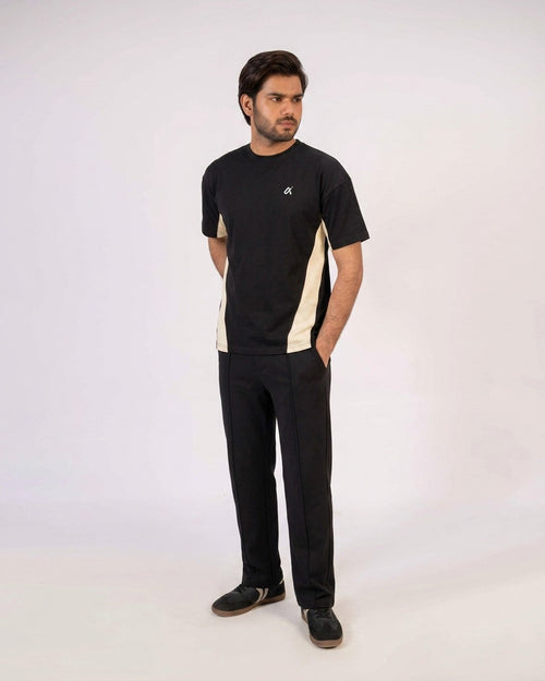Black Panel Logo T-Shirt T13