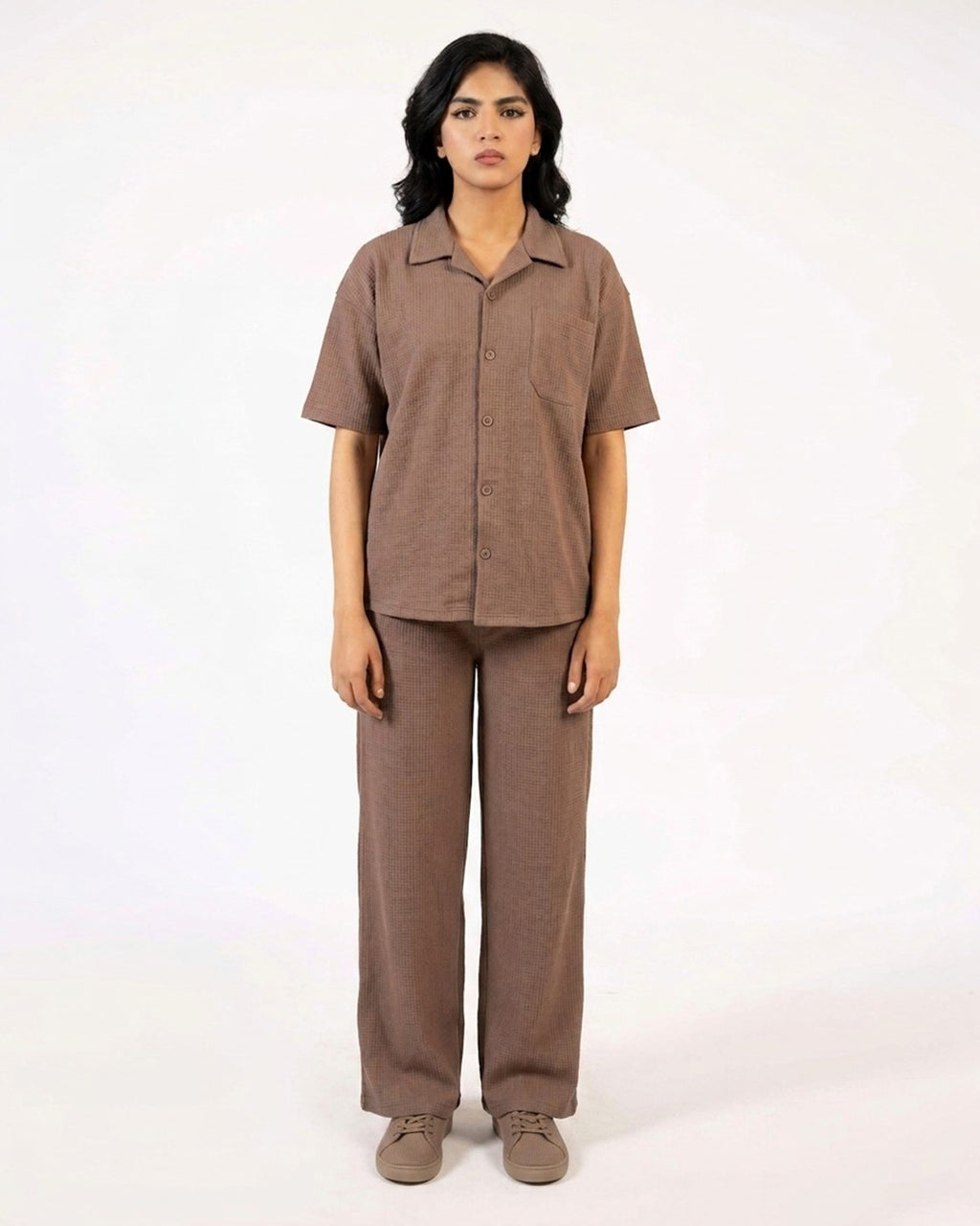 Mocha Brown Safari Tracksuit Set A1