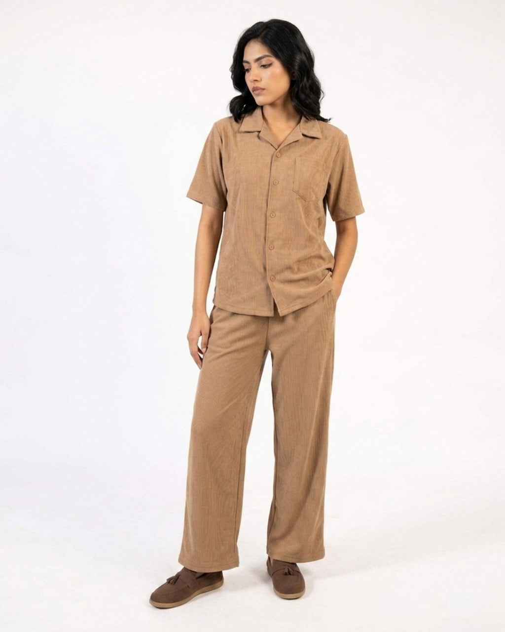 Sand Beige Safari Tracksuit Set A2
