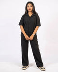 Classic Black Safari Tracksuit Set A3