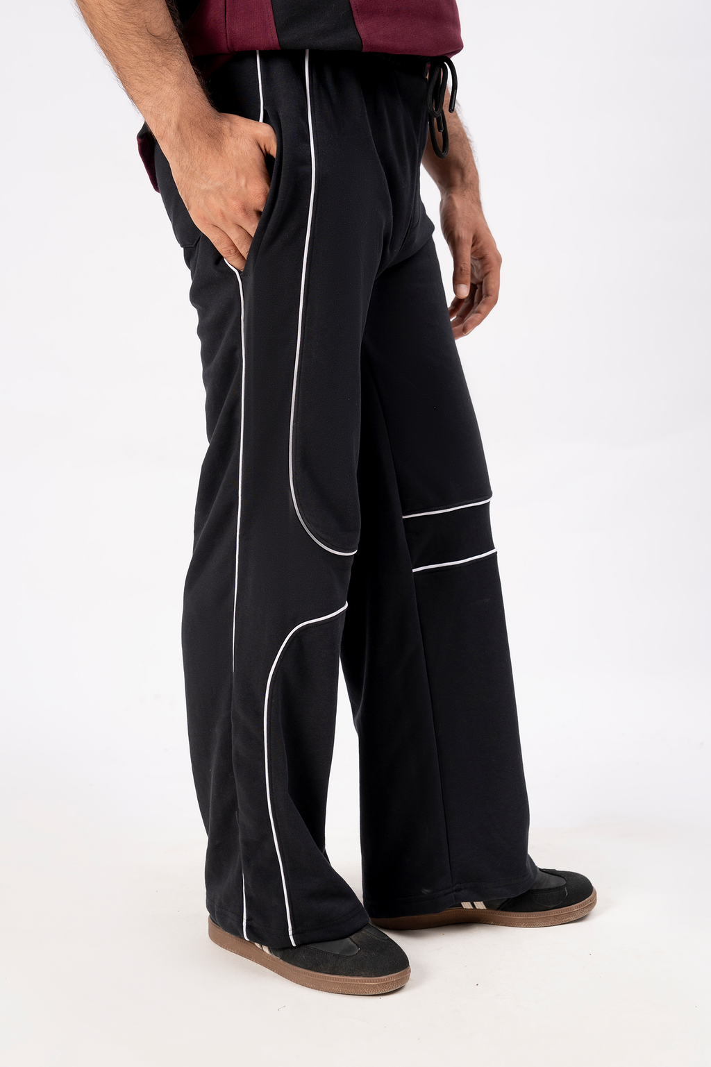 MEN's LOOSE FIT TROUSER - BLACK D6