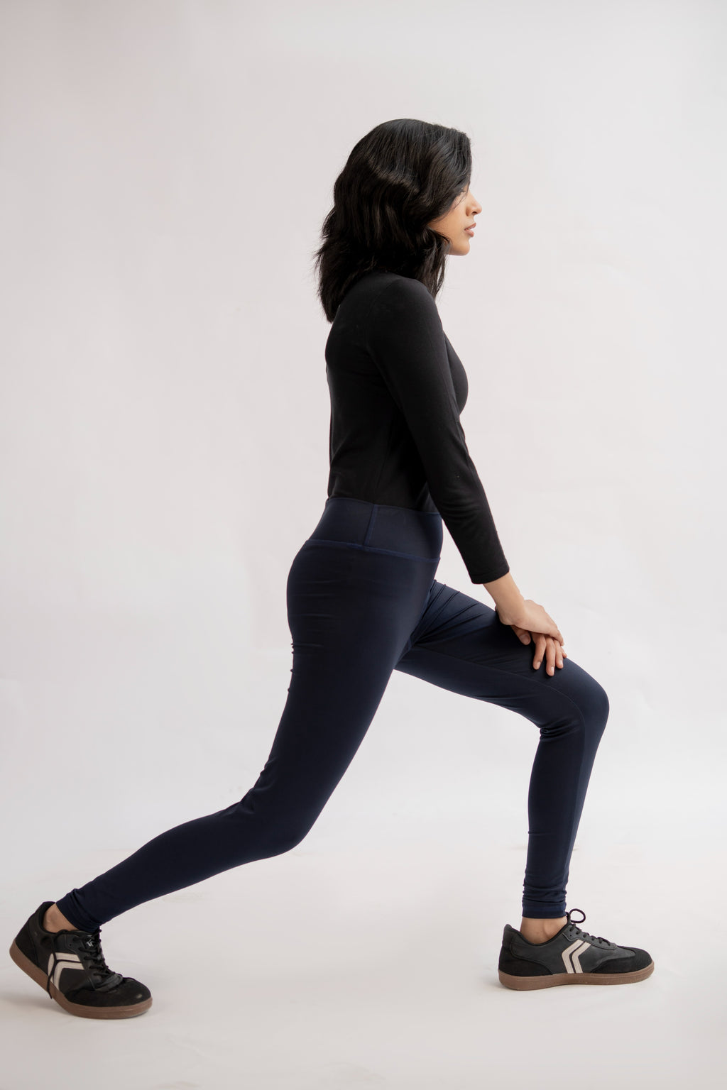 Pack of 4 Premium Slim Fit Tights + Free T-Shirt (Navy Blue, Black, Olive Green, Charcol) E8