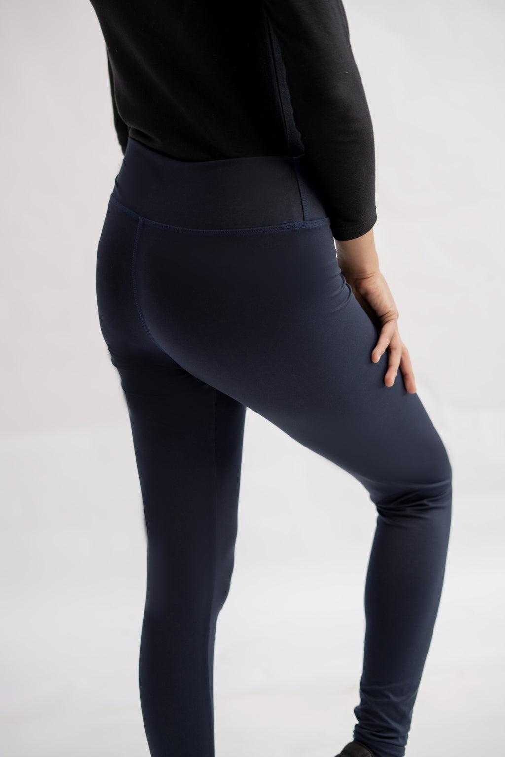 Pack of 3 Premium Slim Fit Tights + Free T-Shirt (Navy Blue, Black, Olive Green) E7