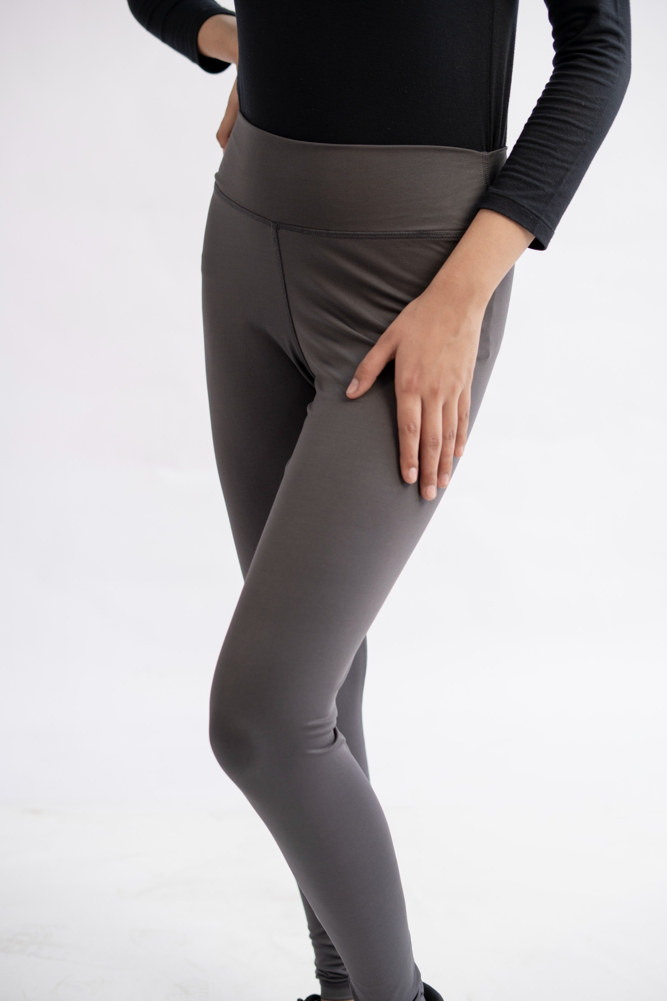 LB-Stylish Charcoal Gray Tights E3 | Premium Sports & Casual Leggings for Ladies