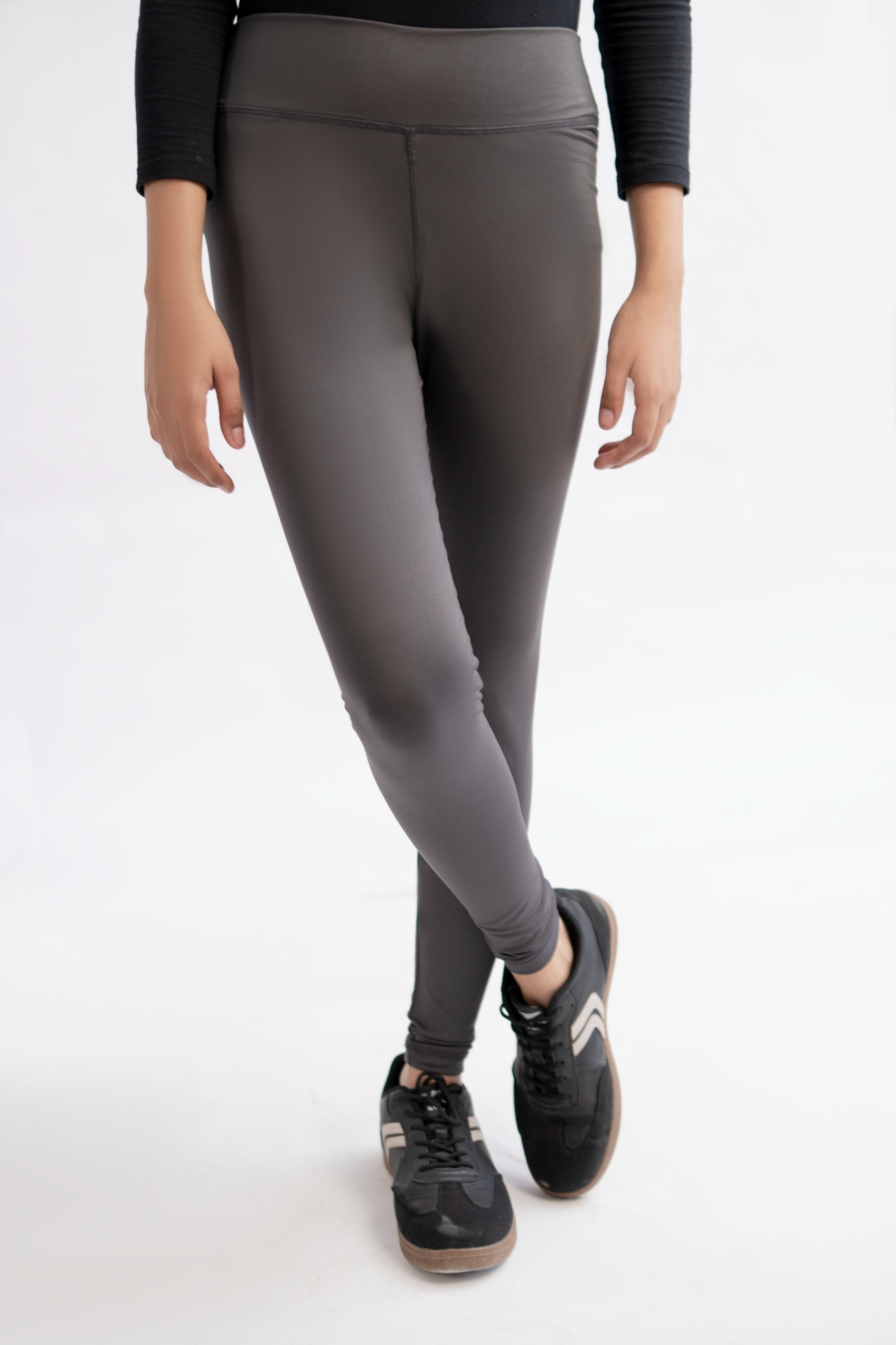 LB-Stylish Charcoal Gray Tights E3 | Premium Sports & Casual Leggings for Ladies