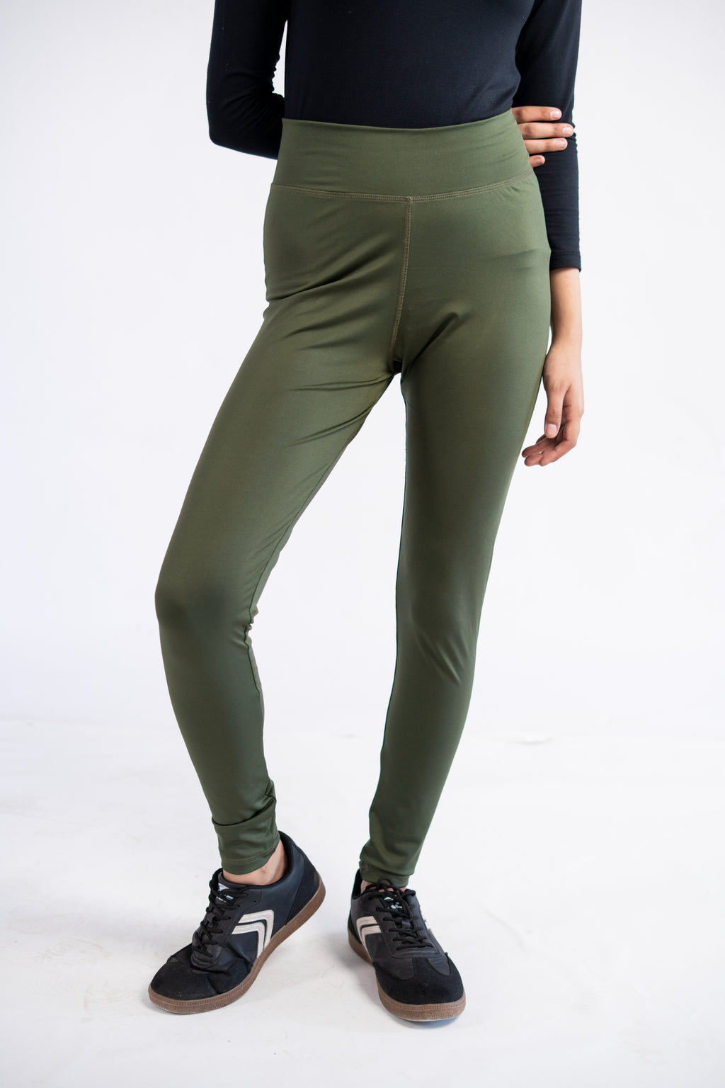 Pack of 4 Premium Slim Fit Tights + Free T-Shirt (Navy Blue, Black, Olive Green, Charcol) E8
