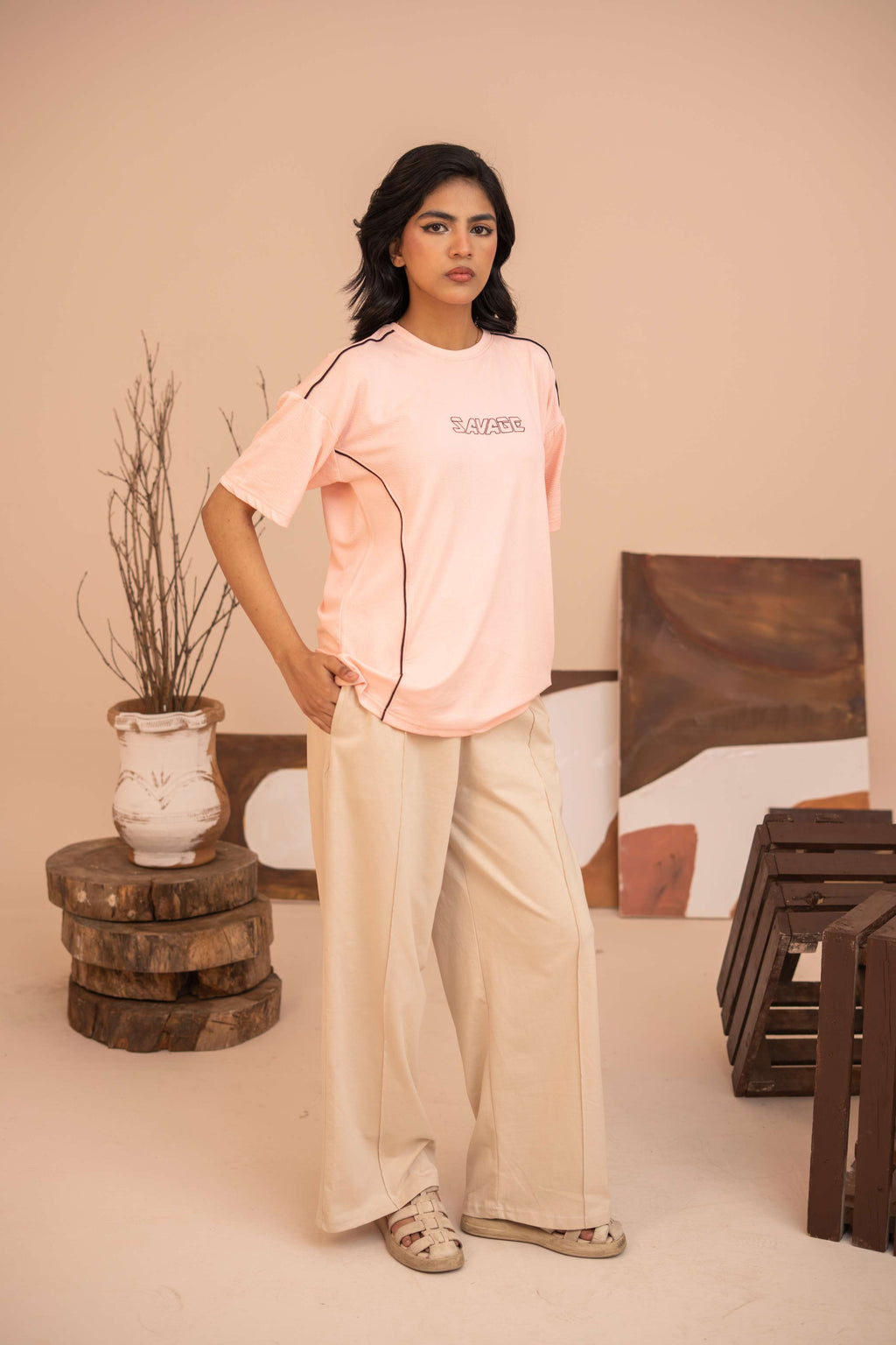 Savage Performance Tee – Blush Pink S3