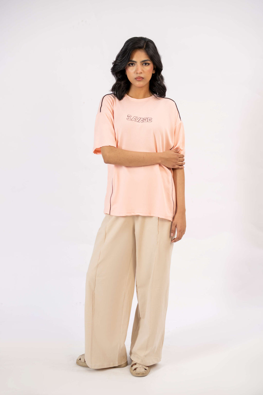 Relaxed Fit Lounge Trousers – Beige J3
