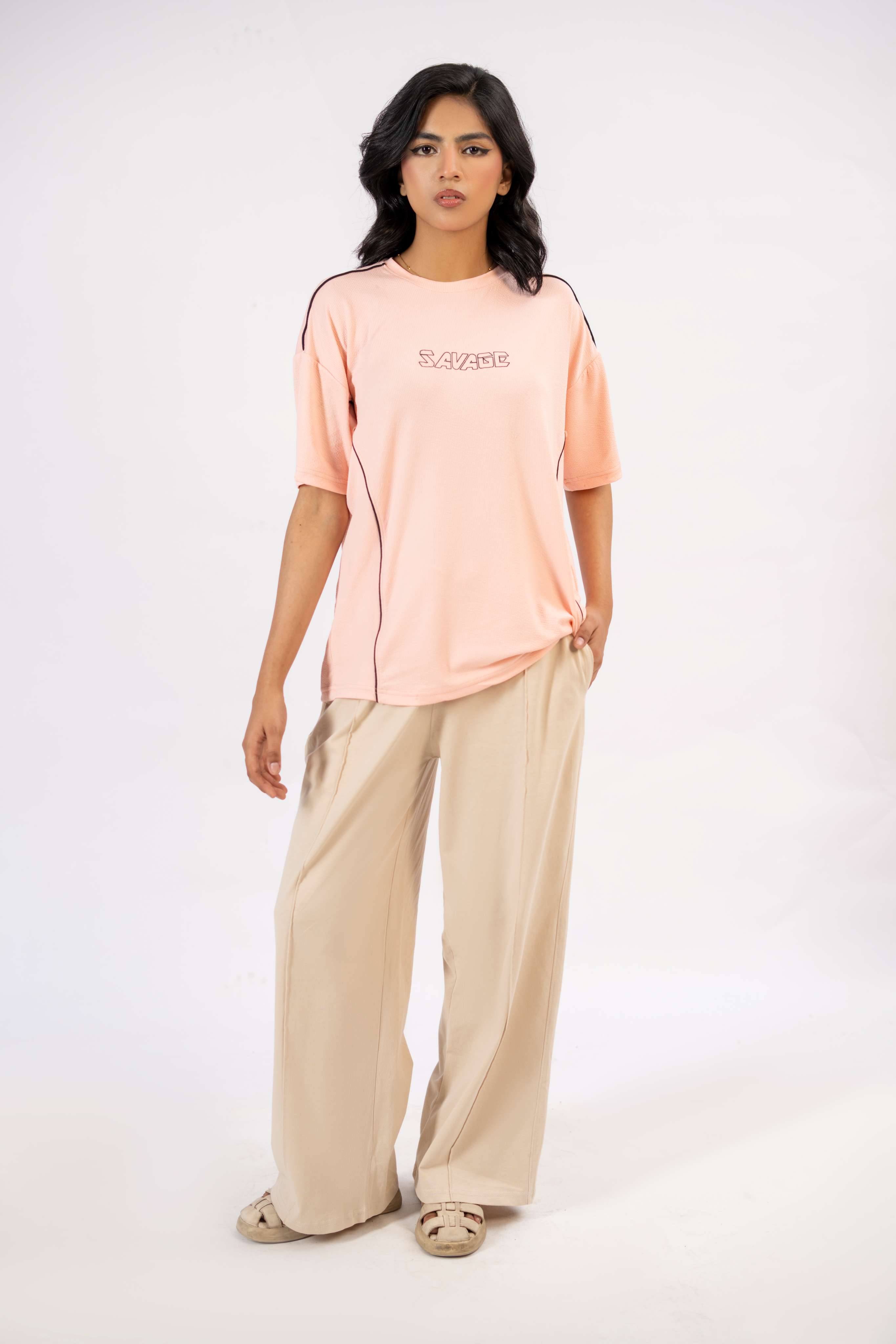 Relaxed Fit Lounge Trousers – Beige J3