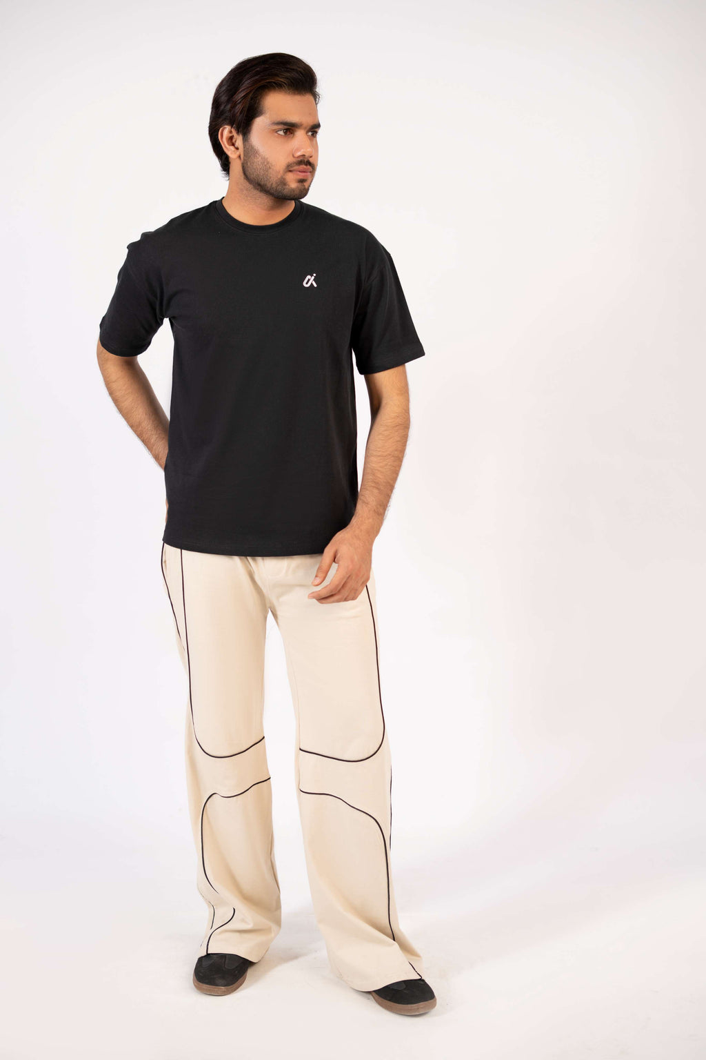 MEN's LOOSE FIT TROUSER - BEIGE D5