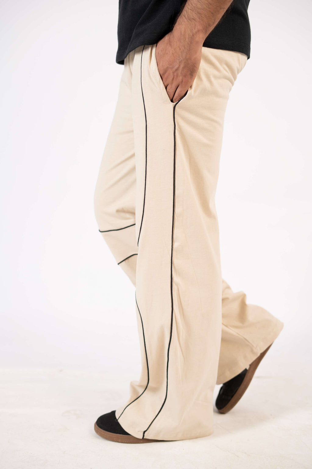 MEN's LOOSE FIT TROUSER - BEIGE D5