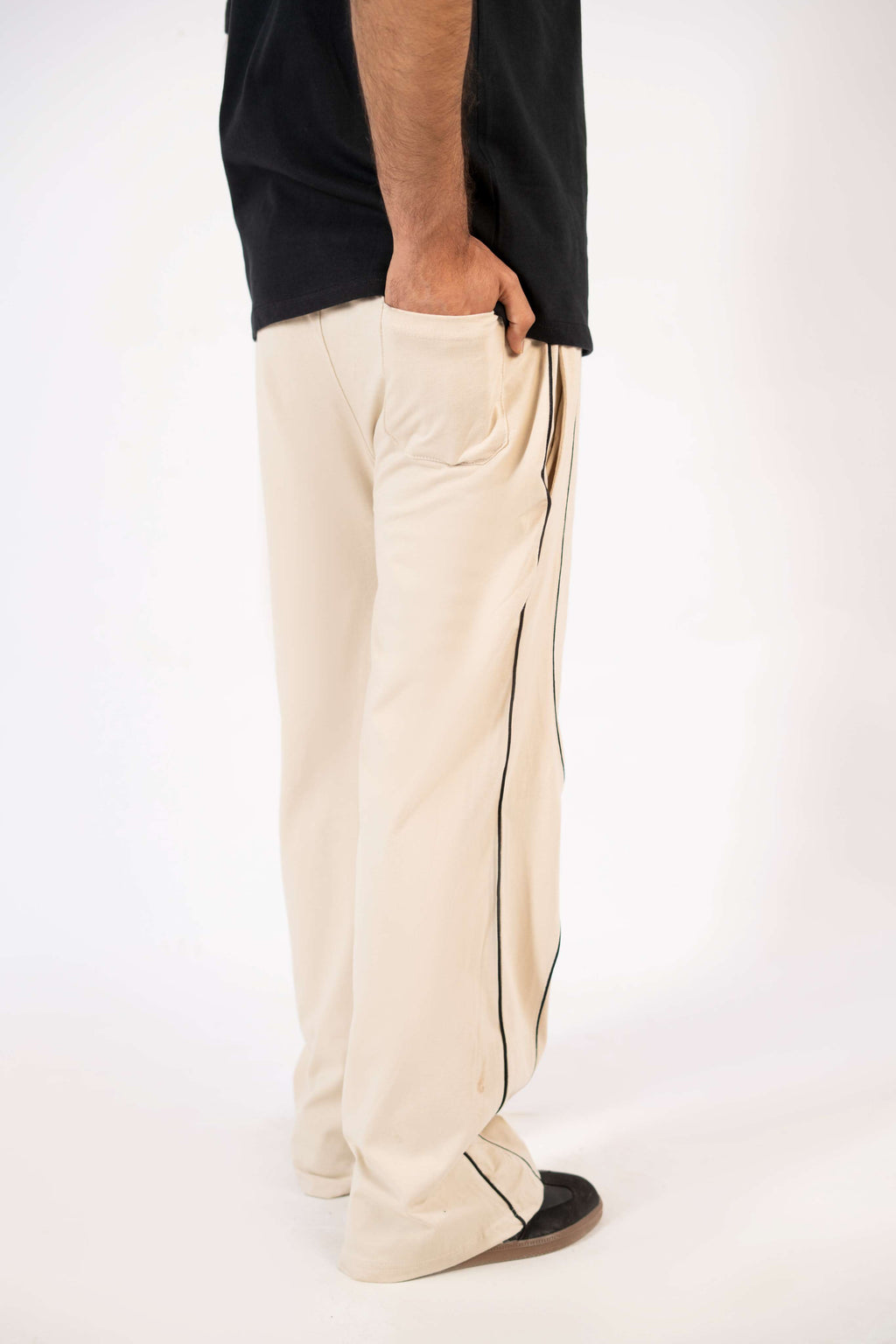 MEN's LOOSE FIT TROUSER - BEIGE D5