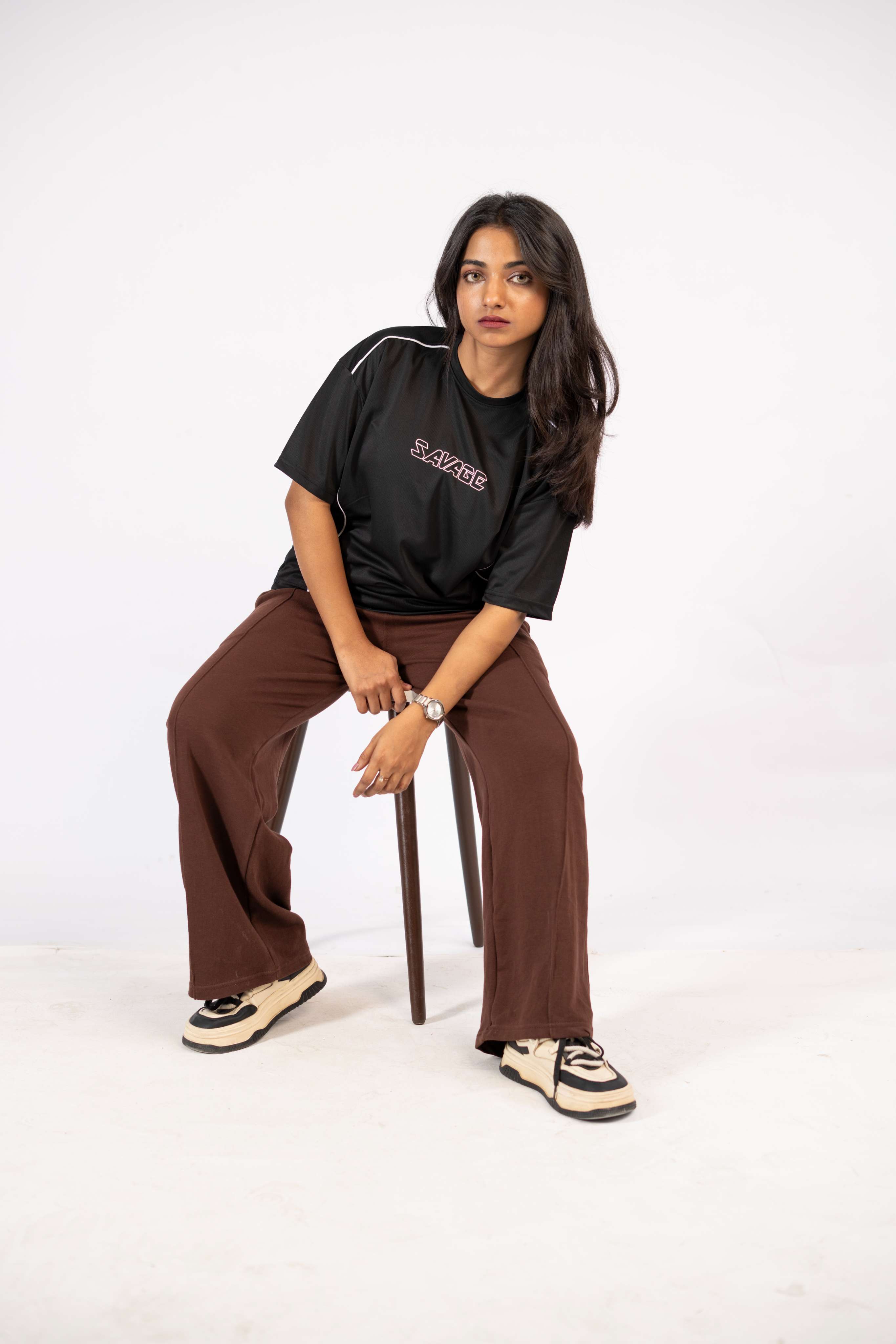 Relaxed Fit Lounge Trousers – Brown J1
