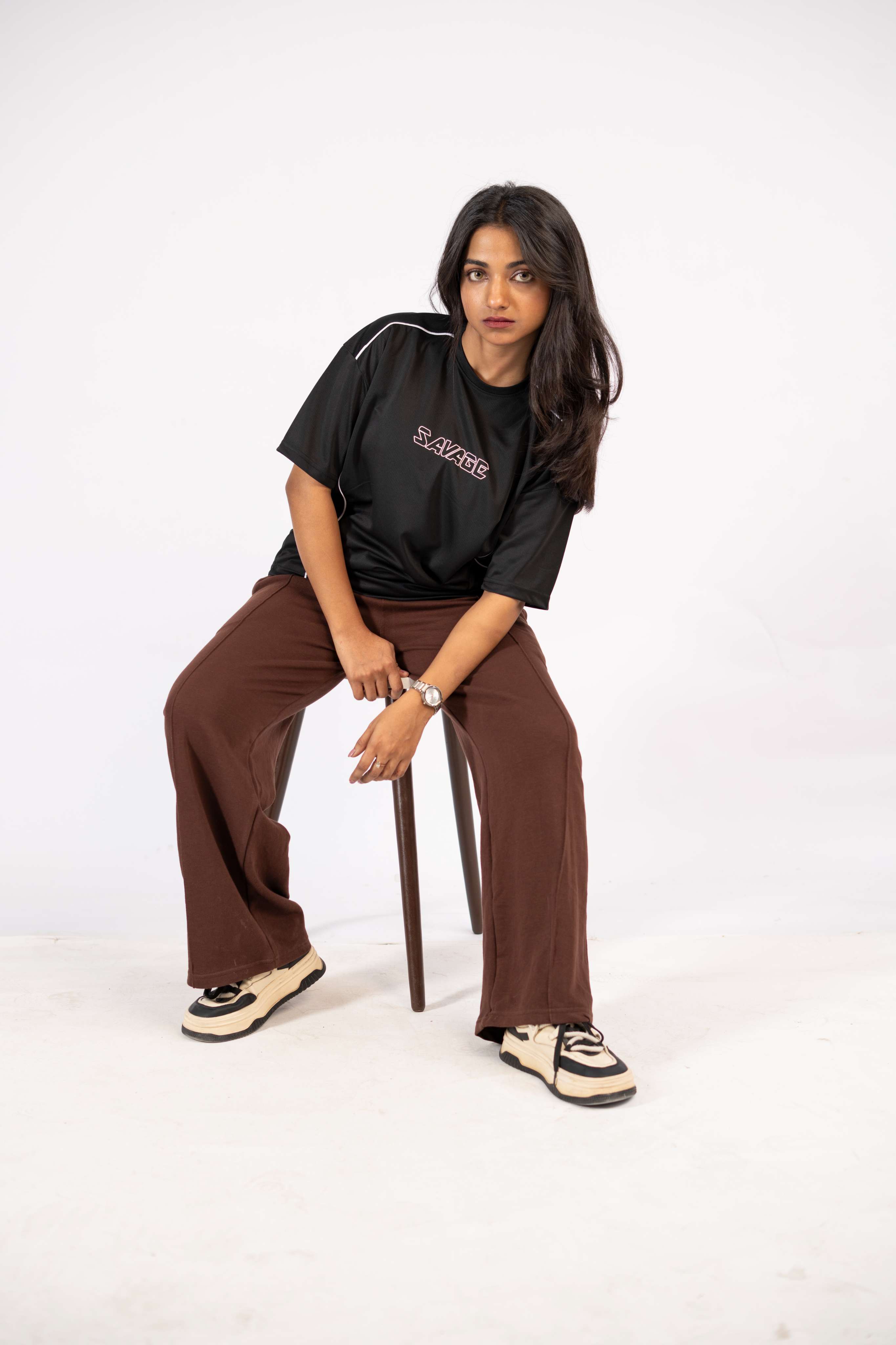 Relaxed Fit Lounge Trousers – Brown J1