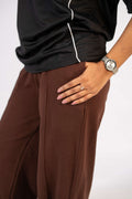 Relaxed Fit Lounge Trousers – Brown J1