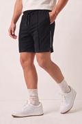 Black Striped Athleisure Shorts X4