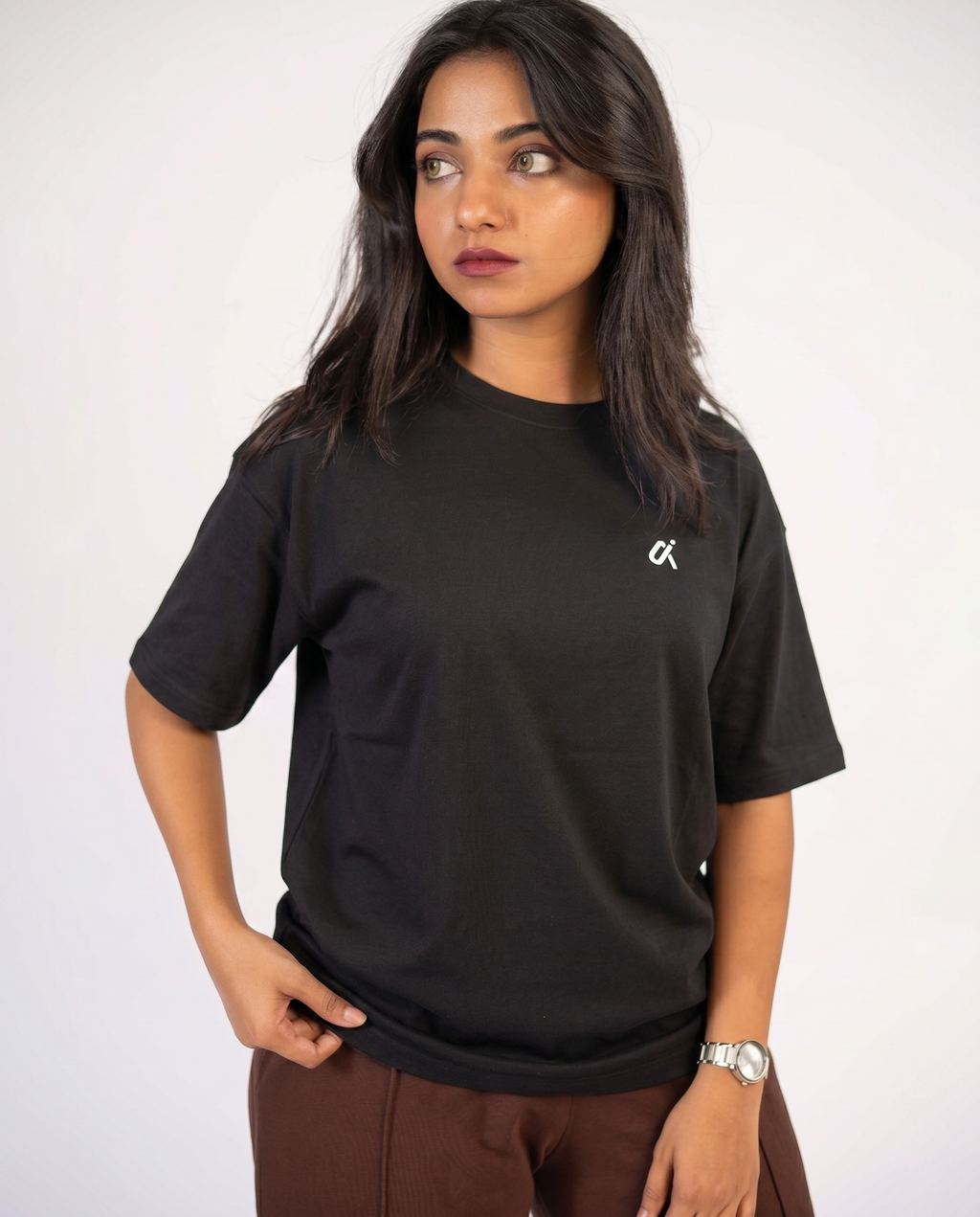 Midnight Black Signature Oversized Tee S7