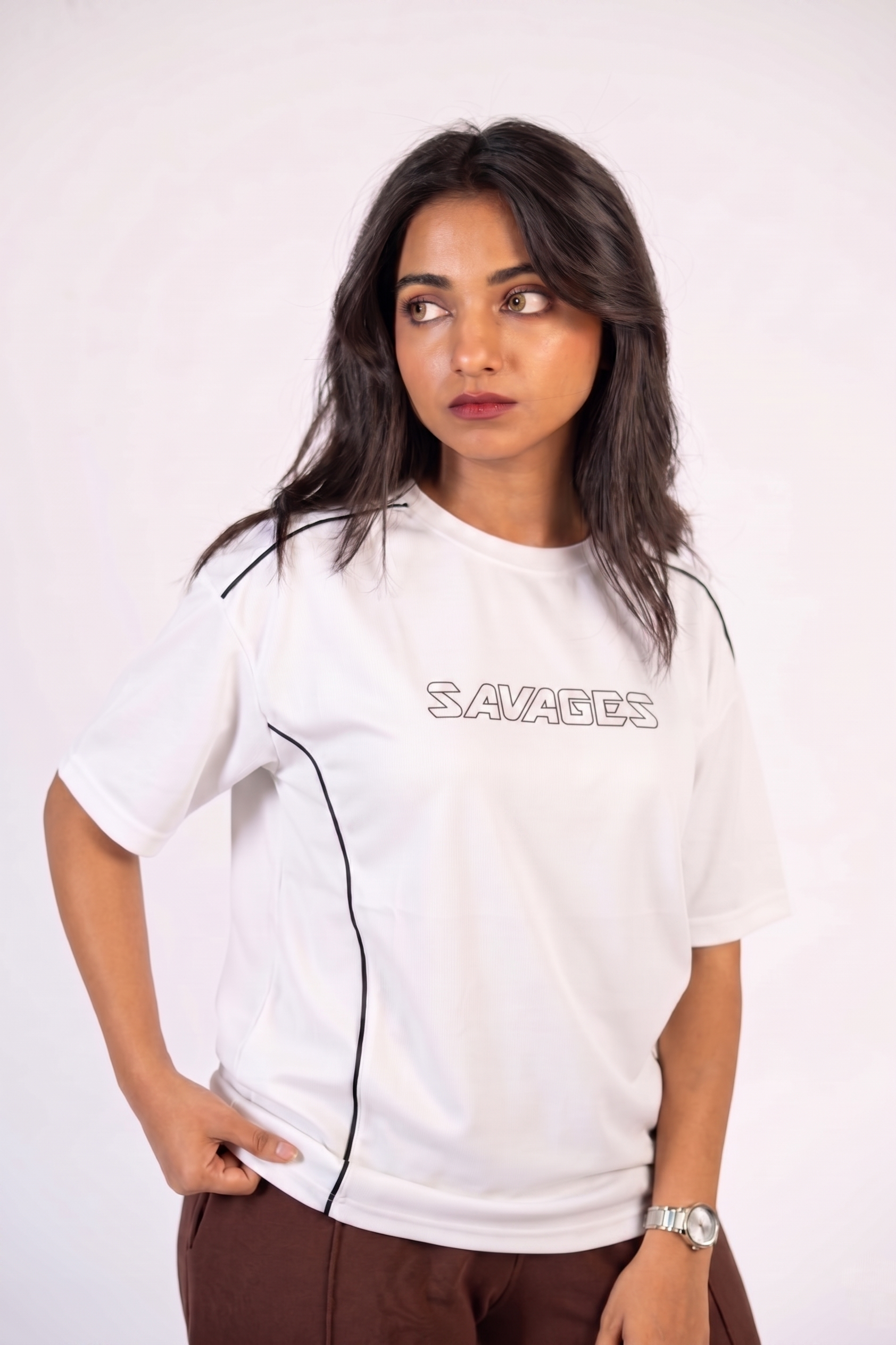SAVAGES Contrast Piping Tee S8